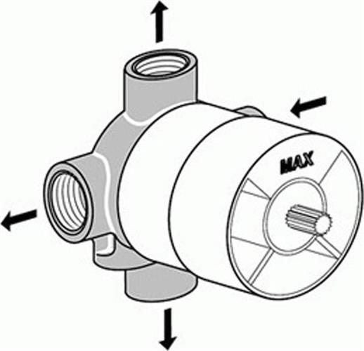 Ideal Standard Diverter 4/3 Way Built In Kit 1 A2391NU