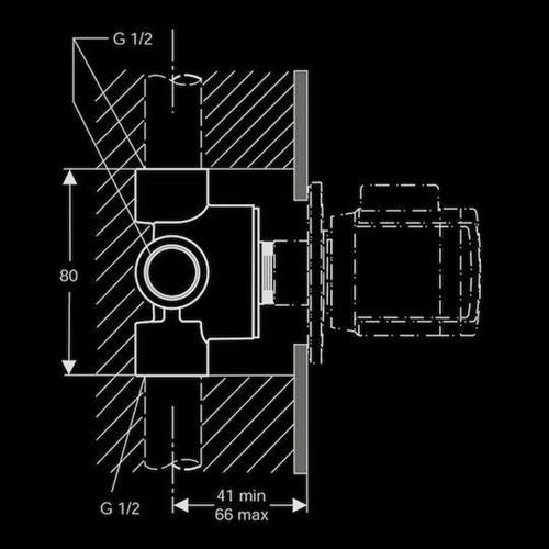 Ideal Standard Diverter 4/3 Way Built In Kit 1 A2391NU