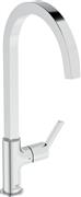 Ideal Standard Gusto Square Ψηλή Μπαταρία Κουζίνας Πάγκου Ασημί BD411AA