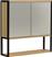 Idomya Memphis Καθρέπτης Μπάνιου από Μοριοσανίδα με Ράφι & Ντουλάπι 60x15cm Καφέ 30031218