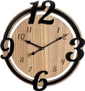Inart Anga Ρολόι Τοίχου Μεταλλικό Μαύρο 46cm 351-000019