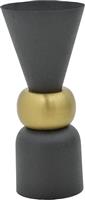 Inart Decorasie Διακοσμητικό Βάζο Μεταλλικό Μαύρο 28x28x65cm 287-000003