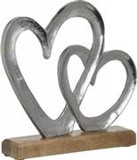Inart Διακοσμητική Καρδιά από Μέταλλο Ασημί Καρδιές 18x5x18cm 3-70-357-0212