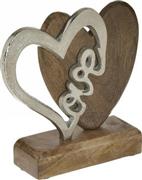 Inart Διακοσμητική Καρδιά Καρδια από Μέταλλο Φυσική/Ασημί 15x5x17cm 3-70-357-0160