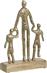 Inart Διακοσμητικό Αγαλματίδιο από Μέταλλο Πατέρας με Παιδιά σε Ξύλινη Βάση Μπεζ/Χρυσό 17x5x25cm 3-70-985-0031