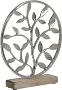 Inart Διακοσμητικό Δέντρο από Αλουμίνιο Ασημί-Μπεζ 23x5x27cm 3-70-985-0026