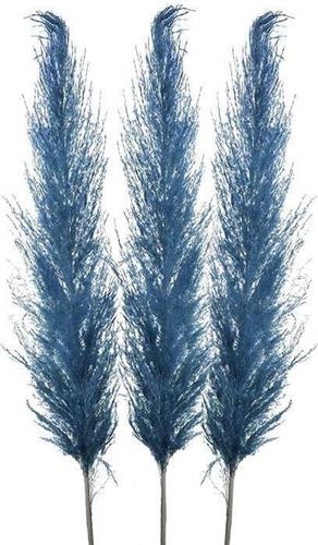 Inart Διακοσμητικό Φτερό Κλαδί Μπλε 110cm 3τμχ 3-85-909-0024