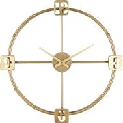 Inart Hunga Ρολόι Τοίχου Μεταλλικό Χρυσό 60cm 351-000009
