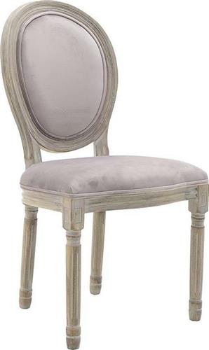 Inart Καρέκλα Τραπεζαρίας Βελούδινη Ροζ 48x46x96cm 3-50-659-0022