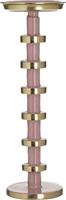 Inart Κηροπήγιο Μεταλλικό Ροζ-Χρυσό 10x10x30cm 3-70-650-0029