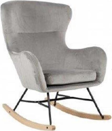 Inart Κουνιστή Πολυθρόνα σε Γκρι Χρώμα 90x70x102cm 3-50-037-0024