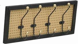 Inart Κρεμάστρα Τοίχου Ξύλινη 4 Θέσεων 60x20x8cm 3-70-128-0006