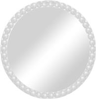 Inart Mebel Καθρέπτης Τοίχου με Λευκό Πλαστικό Πλαίσιο Διαμέτρου 60cm 298-000008