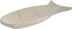 Inart Ψάρι Διακοσμητική Πιατέλα Ξύλινη Μπεζ 33x15x4cm 3-70-804-0053