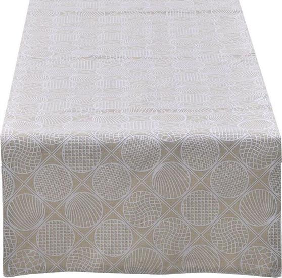 Inart Ράνερ Σετ Λευκό - Μπεζ 40x140cm 3-40-359-0031