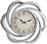 Inart Ρολόι Τοίχου Πλαστικό Ασημί Αντικέ 62cm