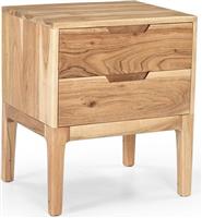 Inart Snooze Κομοδίνο από Μασίφ Ξύλο Μπεζ 43x35.5x51cm 307-000004