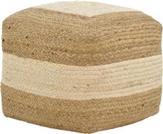 Inart Sofian Πουφ Μπεζ 40x40x35cm 302-000027