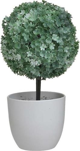 Inart Τεχνητό Φυτό σε Γλαστράκι Λευκό/Πράσινο 25cm 3-85-311-0007