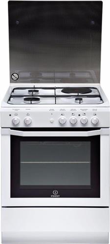 Indesit I6M6CAG(W)/FR Κουζίνα 59lt με Εστίες Υγραερίου & Ρεύματος Π60cm Λευκή