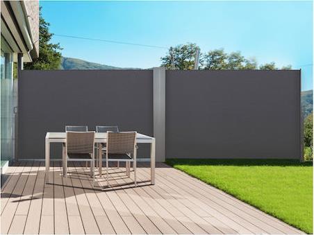 Inkazen Πλαϊνό Ρολό Σκίασης Κήπου Ανθρακί 1.6x2.5m 40020219