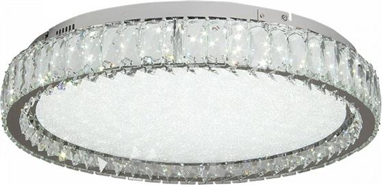 InLight 42013-A Μοντέρνα Πλαφονιέρα Οροφής με Ενσωματωμένο LED και Κρύσταλλα Ασημί 80x15cm