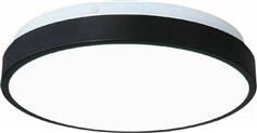 InLight 42014 Μοντέρνα Μεταλλική Πλαφονιέρα Οροφής με Ενσωματωμένο LED Μαύρη 25cm