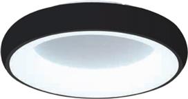 InLight 42020-A Μοντέρνα Μεταλλική Πλαφονιέρα Οροφής με Ενσωματωμένο LED Μαύρη 60cm
