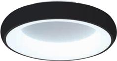 InLight 42020-A Μοντέρνα Μεταλλική Πλαφονιέρα Οροφής με Ενσωματωμένο LED Μαύρη 60cm