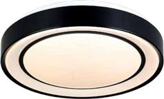 InLight 42179-A Μοντέρνα Μεταλλική Πλαφονιέρα Οροφής με Ενσωματωμένο LED Μαύρη 50cm