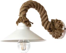 InLight 43351-WH Vintage Φωτιστικό Τοίχου με Ντουί E27 Λευκό 35cm