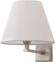 InLight 43365-Νίκελ Ματ Κλασικό Φωτιστικό Τοίχου με Ντουί E27 Λευκό 23cm