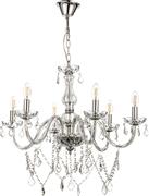 InLight 5314-8-Clear 5314-8 Πολυέλαιος 8xE14 75cm με Κεράκια Διάφανος
