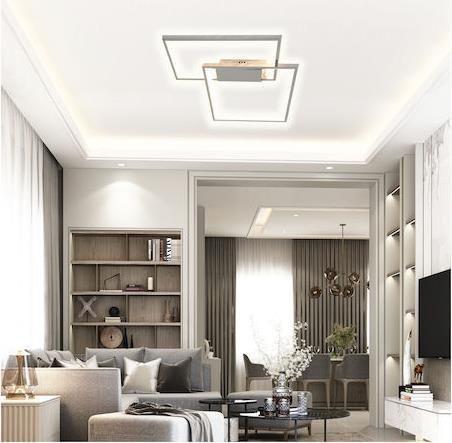 InLight 6065-BL Μοντέρνα Μεταλλική Πλαφονιέρα Οροφής με Ενσωματωμένο LED Μαύρη 45cm
