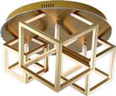 InLight 6147-80-Χρυσό Ματ Μοντέρνα Μεταλλική Πλαφονιέρα Οροφής με Ενσωματωμένο LED 61cm