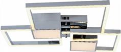 InLight 6157-CH Μοντέρνα Μεταλλική Πλαφονιέρα Οροφής με Ενσωματωμένο LED Ασημί 80cm