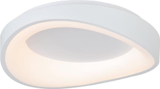 InLight 72W 3CCT Μοντέρνα Μεταλλική Πλαφονιέρα Οροφής με Ενσωματωμένο LED σε Λευκό χρώμα 52cm 42033-White