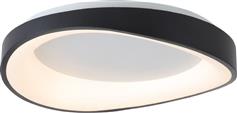 InLight 72W 3CCT Μοντέρνα Μεταλλική Πλαφονιέρα Οροφής με Ενσωματωμένο LED σε Μαύρο χρώμα 52cm 42033-Black