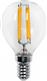 InLight Λάμπα LED E14 G45 5W Θερμό Λευκό Filament 7.14.05.19.1