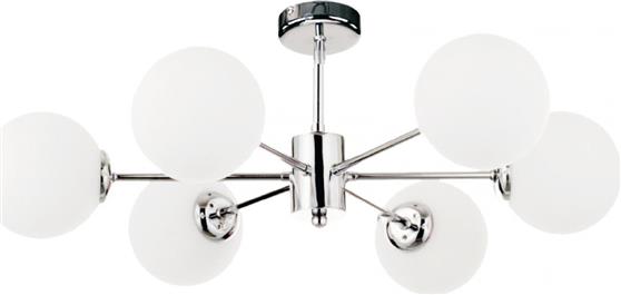 InLight Μοντέρνα Μεταλλική Πλαφονιέρα Οροφής με Ντουί G9 σε Ασημί χρώμα 55cm 5014-6