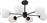 InLight Μοντέρνα Μεταλλική Πλαφονιέρα Οροφής με Ντουί G9 σε Μαύρο χρώμα 45cm 5016-3