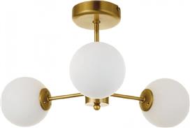 InLight Μοντέρνα Μεταλλική Πλαφονιέρα Οροφής με Ντουί G9 σε Χρυσό χρώμα 45cm 5015-3