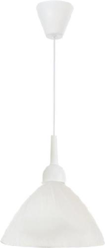 InLight Μοντέρνο Κρεμαστό Φωτιστικό Μονόφωτο Καμπάνα με Ντουί E27 σε Λευκό Χρώμα 4409-Γ