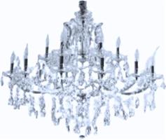 InLight Πολυέλαιος με Κρύσταλλα Ασημί 5244-12+6-Χρώμιο