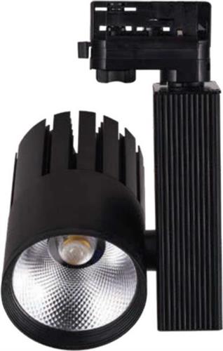 InLight T00802-BL Μονό Σποτ με Ενσωματωμένο LED και Φυσικό Φως Μαύρο