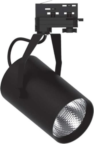 InLight T00902-BL Μονό Σποτ με Ενσωματωμένο LED και Φυσικό Φως Μαύρο