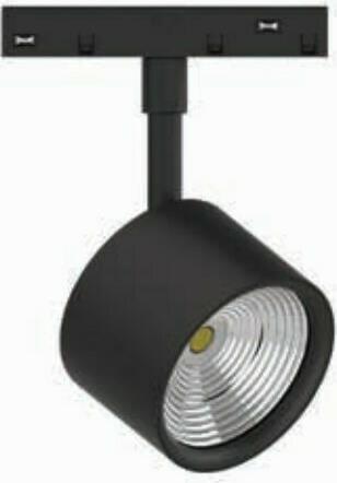 InLight T02101-BL Μονό Σποτ με Ενσωματωμένο LED και Θερμό Φως Μαύρο