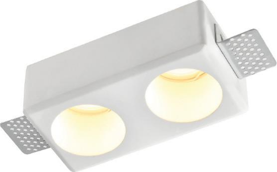 InLight Τετράγωνο Χωνευτό Σποτ Λευκό Χ0012-WH
