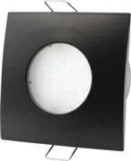 InLight Χ0009-BL Τετράγωνο Μεταλλικό Χωνευτό Σποτ με Ντουί GU10 Μαύρο 8x8cm