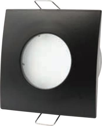 InLight Χ0009-BL Τετράγωνο Μεταλλικό Χωνευτό Σποτ με Ντουί GU10 Μαύρο 8x8cm